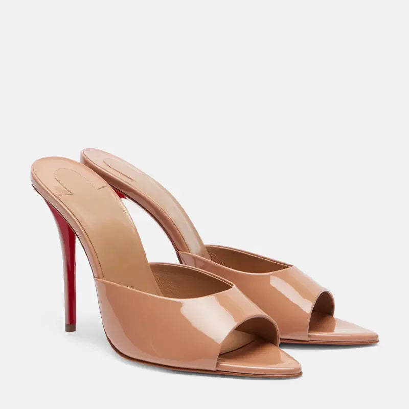 Women  Pointed Open Toe Roman Sandals Metal Sexy Women's Shoes