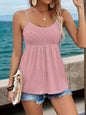 Plus Size Elegant Slingback Cami Top - Semi-Sheer, Solid Color, Strapless, Slight Stretch Polyester Fabric, Perfect for Spring a