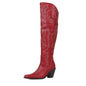 Vintage Western Cowboy Boots For Womens Fashion Embroidered Pointed Toe