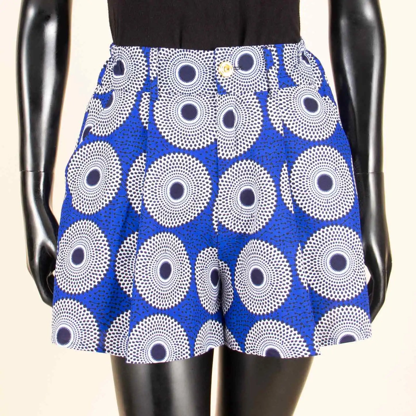 Women's Running Shorts Elastic High Waisted Shorts with Pockets  Short Pants African Ankara Print