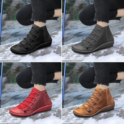 Motorcycle Ankle Boots Flat Bottom Short Boots Unisex