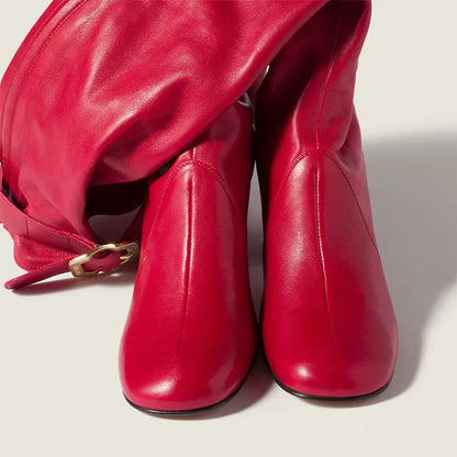 Women's Wedge Heel Boots High Heels Mid-calf Cool