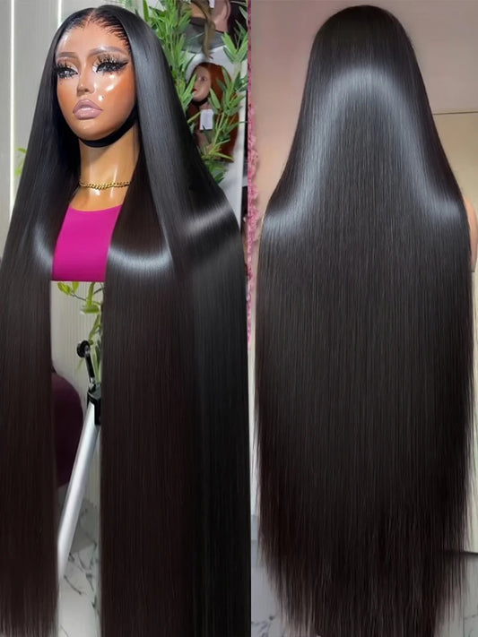 250 Density 13x6 Bone Straight Hd Lace Front Wig 40 46 50 Inch 13x4 Lace Frontal Human Hair Wigs