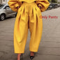 Elegant Women's Sets Yellow Two Piece Set