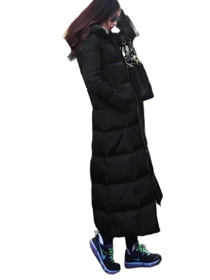 Plus size white,  black, navy,  blue and red women down jacket