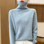 Autumn And Winter Merino Wool Pullover Sweater Solid Color Long Sleeve Basic Thermal Top 100% Pure Wool Sweater