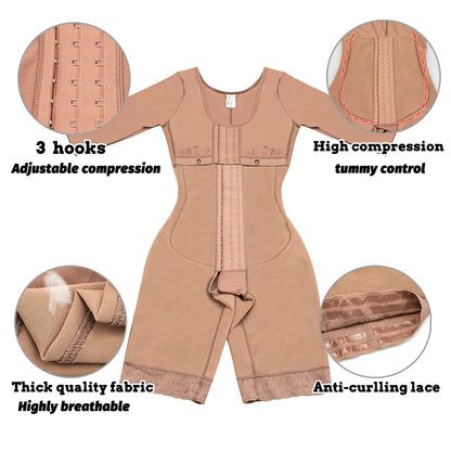 Full Body Colombian Girdles Shaper High Compression