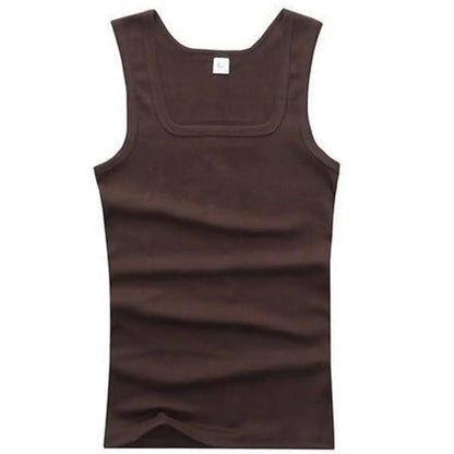 Male  Women Basic Elastic tank top Pure Cotton Sleeveless Men's t-shirt Bodybuilding T-shirt