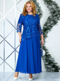 Plus Size Long Dresses Women Clothing Summer Embroidery Elegant Party Dress for Wedding Guest Church Dress
