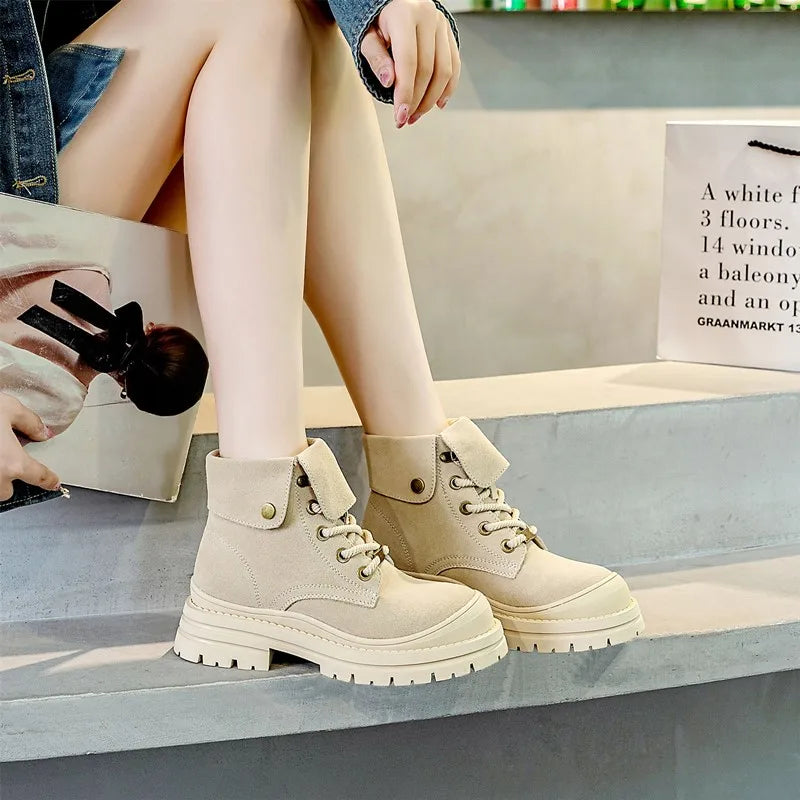 Ankle Boots Women New Suede Outdoor Hiking Boots