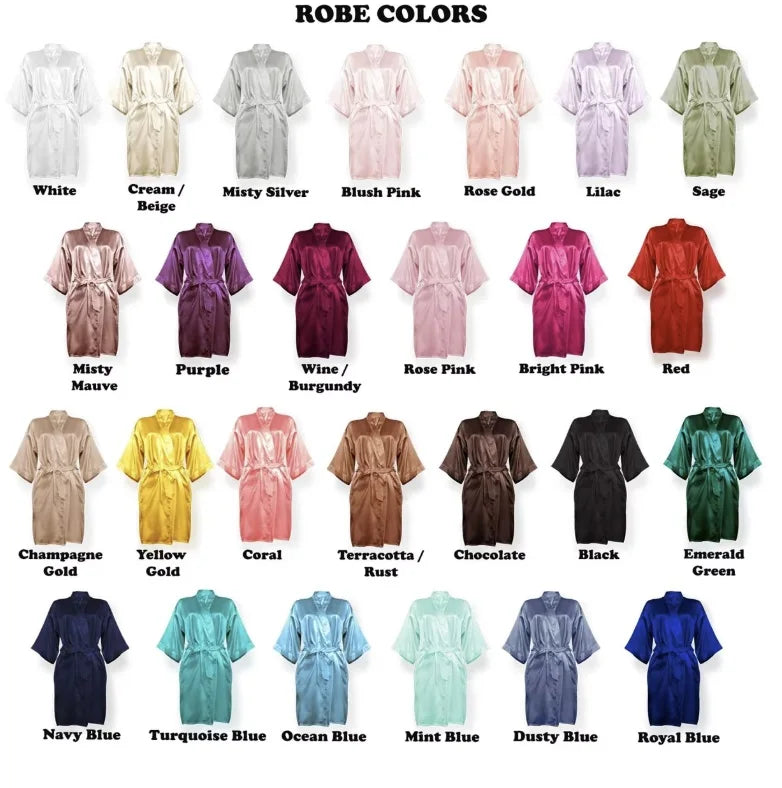Nightgown Soft Bathrobe Short Women's Lounge Bride Bridesmaid Morning Gown  Wedding Party
