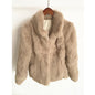 Natural Rabbit Fur Coat Women Winter Jacket Real Leather And Fur