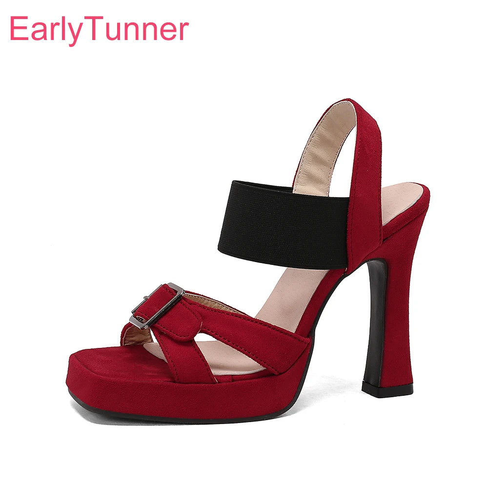 Sexy Red  Platform Sandals