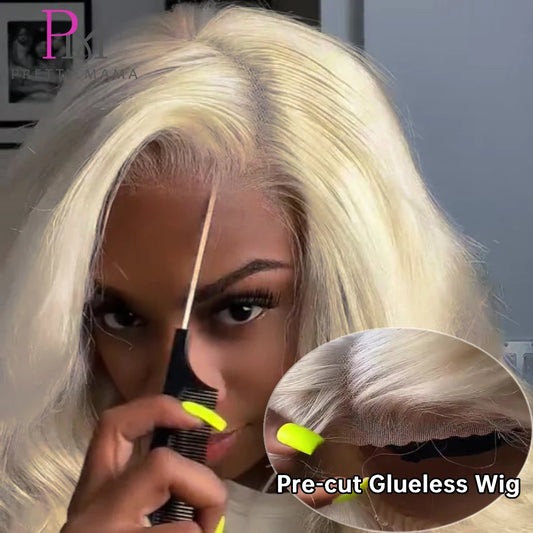 5x5 Body Wave Lace Closure Wigs Brazilian Pre Plucked 613 Colored Transparent Lace Human Hair Wigs For Women