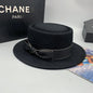 Zipper shallow  fedora hat  woolen hat ladies European punk chain novelty