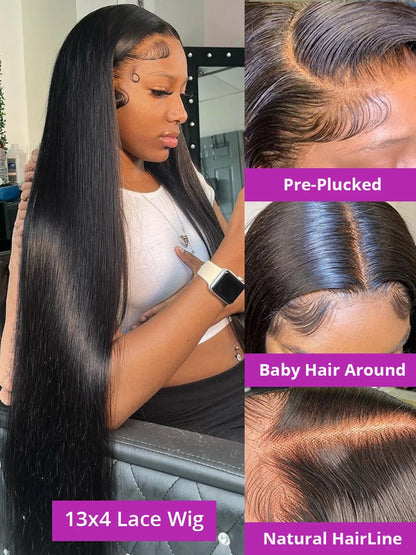 250 Density 13x6 Bone Straight Hd Lace Front Wig 40 46 50 Inch 13x4 Lace Frontal Human Hair Wigs