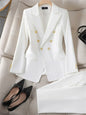 Elegant Office Ladies Two Piece Sets  Double Breasted