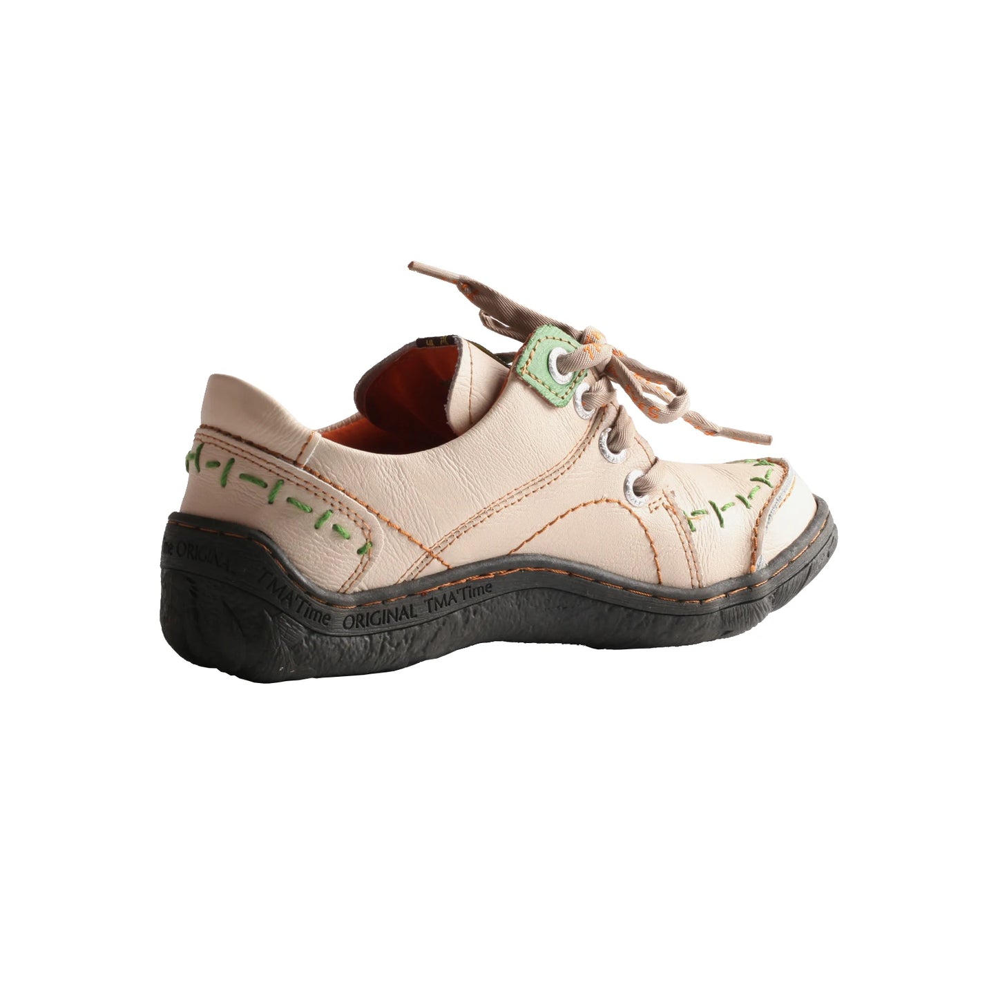 Women's Hand-Stitched Leather Sneakers Lightweight Flat Design Shoes Upper Leather Sole