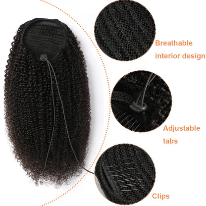 Afro Kinky Curly Drawstring Ponytail