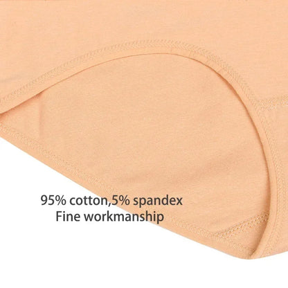 Women High Waist Underwear Cotton Panties Body Slim Plus Size