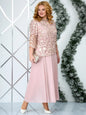 Plus Size Long Dresses Women Clothing Summer Embroidery Elegant Party Dress for Wedding Guest Church Dress