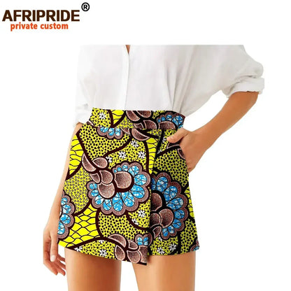 Women Shorts  Fashion Loose High Waist Shorts Ankara Short Culotte African Print Clothes