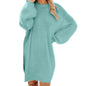Winter Sweater Knit Crewneck Warm Long Sleeve Casual Sweatshirts Dress