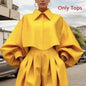 Elegant Women's Sets Yellow Two Piece Set