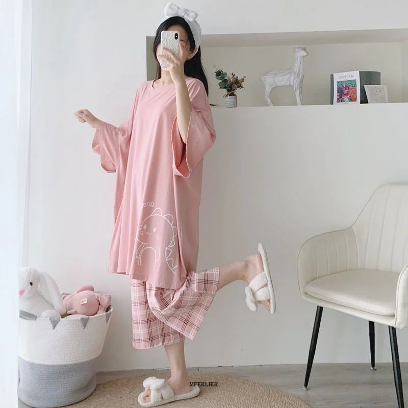 Summer Women Pajamas Set