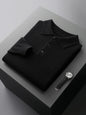 Men's  Casual Loose POLO Knitted Bottom Shirt Jacket Shirt