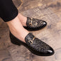 Men's Patent Leather Sequin Tassel Footwear