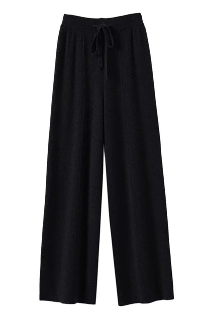 High Waist Knitted Woolen Wide Leg Pants