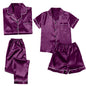 4PCS Women's Blue Pajamas Sets