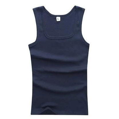 Male  Women Basic Elastic tank top Pure Cotton Sleeveless Men's t-shirt Bodybuilding T-shirt