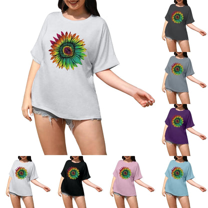 Retro T-Shirt Drop-Shoulder Sleeve Men Women