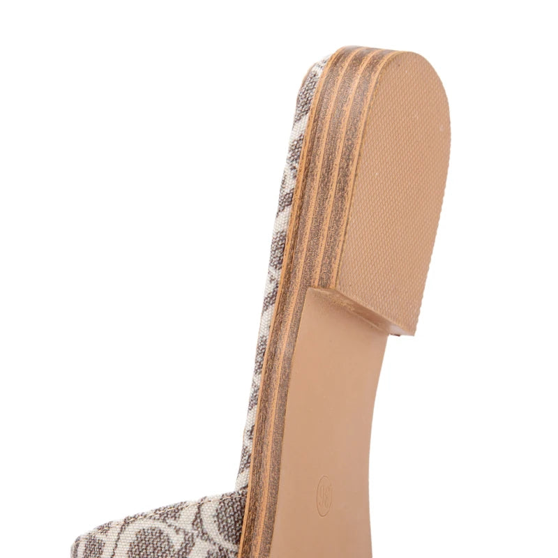 Classic Simple Design Wearable  Anti-slip Sole Letter Printed Slippers Seasonal  Summer Fashion Women's Sandals