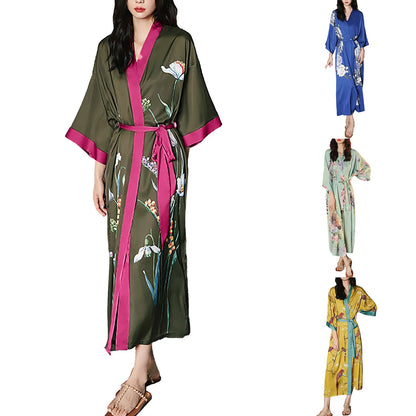 Women's Satin Pajamas Japanese Kimonos