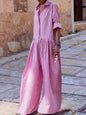 Woman Fashion Plaid Pink One Pieces Jump Suits