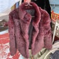 Natural Rabbit Fur Coat Women Winter Jacket Real Leather And Fur