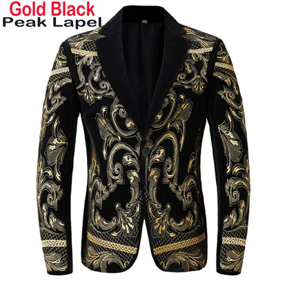 Luxury African Embroidery Cardigan Blazer Jacket Men