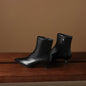 Handmade Genuine Leather Pointed Toe Ankle Boots Women's Modern Boots Women`s   High Heels Elegant Pumps
