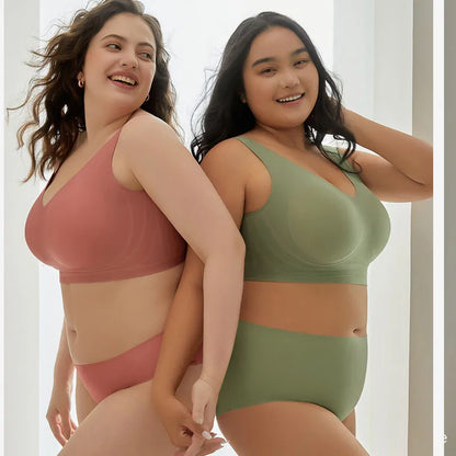 Plus Size Women Bra Sets Panties