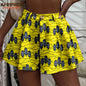 Women's Running Shorts Elastic High Waisted Shorts with Pockets  Short Pants African Ankara Print