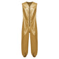 Mens Waterproof Jumpsuit Diaper Cover Sleeveless Zip Up Bodysuit  One-piece Rompers Adaptive Full Leotard