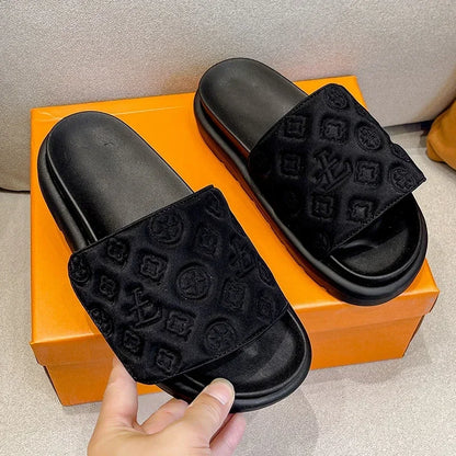 Ladies Magic Sticker Flat Slippers