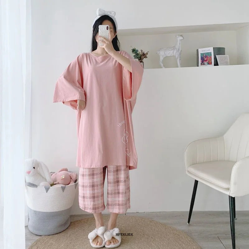 Summer Women Pajamas Set