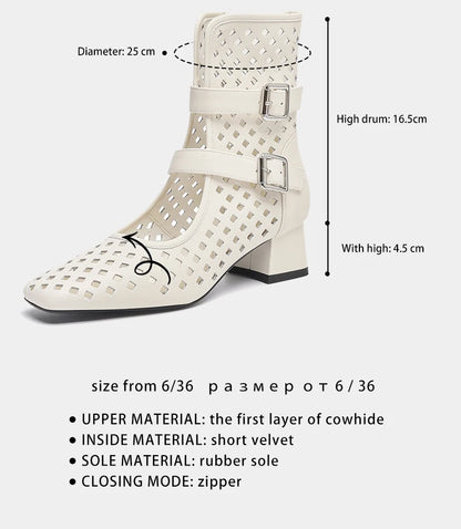 Gold Gladiator Sandals Platform Beige Summer Mesh Grid Ankle Boots Roman Sandals For Woman Genuine Leather