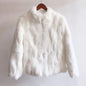 Natural Rabbit Fur Coat Women Winter Jacket Real Leather And Fur