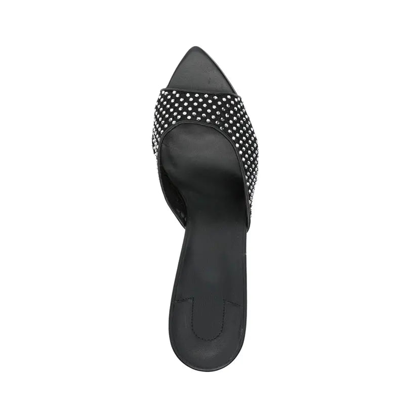 Women  Pointed Open Toe Roman Sandals Metal Sexy Women's Shoes