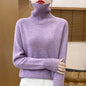 Autumn And Winter Merino Wool Pullover Sweater Solid Color Long Sleeve Basic Thermal Top 100% Pure Wool Sweater
